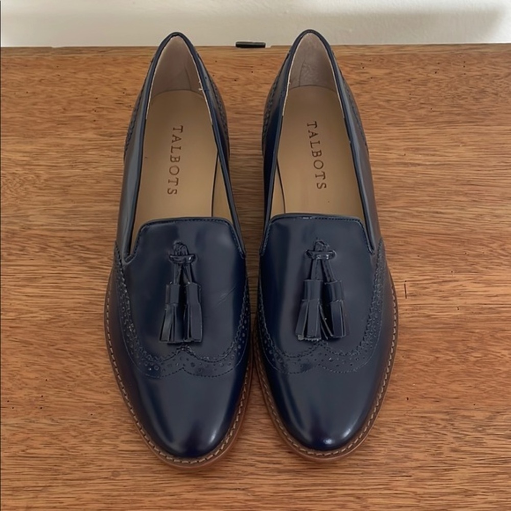 Talbots Blue Tassel Loafers Slip-On - Picture 2 of 5